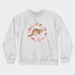 Quoll in leaves Crewneck Sweatshirt